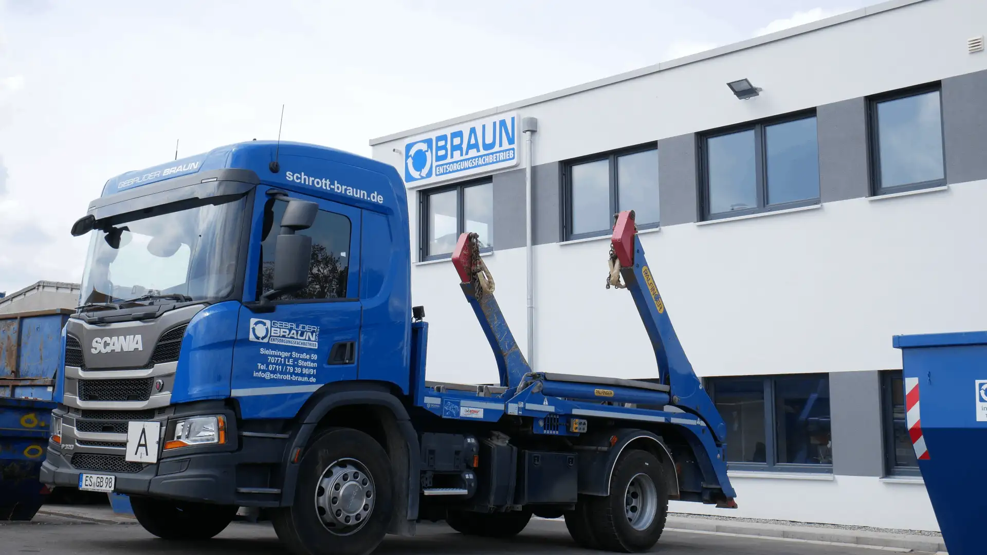 Containerdienst und Recyclinghof der Braun GmbH im Großraum Stuttgart